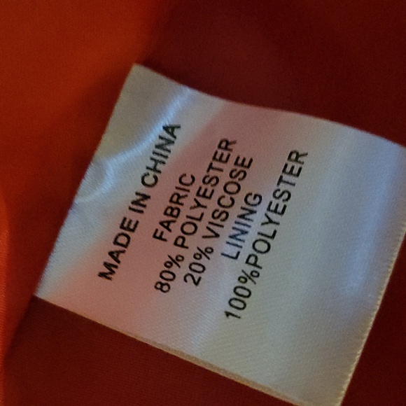 EillyBazar long red double breasted dress coat fully lined 2 front pockets NEW - Picture 5 of 7